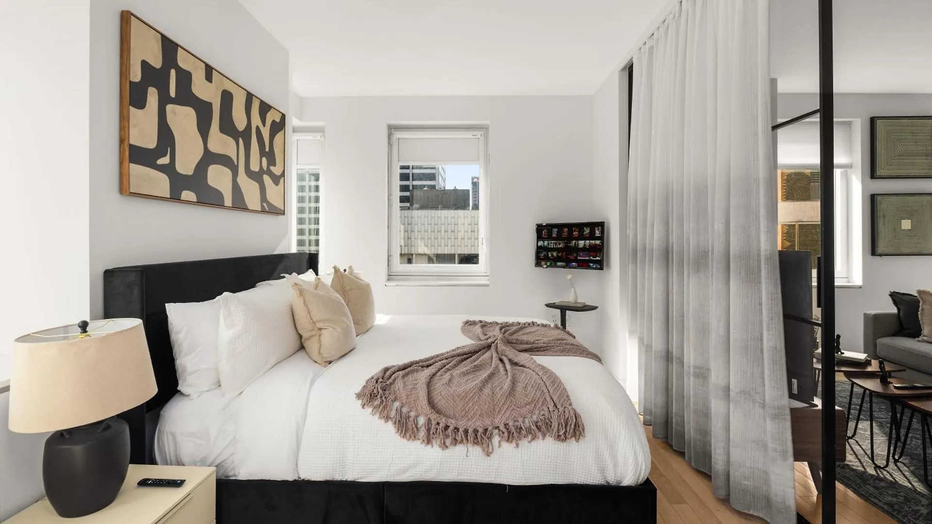 Lägenhet Times Square Studio King Bed Steps To Broadway New York USA